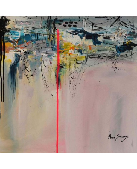 tableau abstrait contemporain coloré