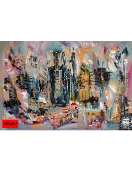 Vision trouble - peinture abstraite au couteau