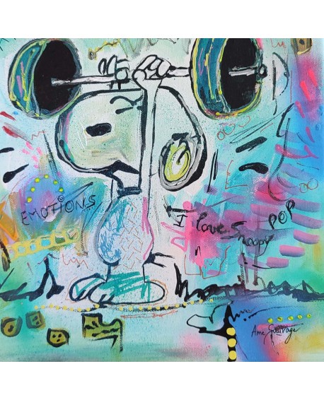tableau peinture Snoopy