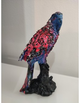 Sculpture contemporaine perroquet