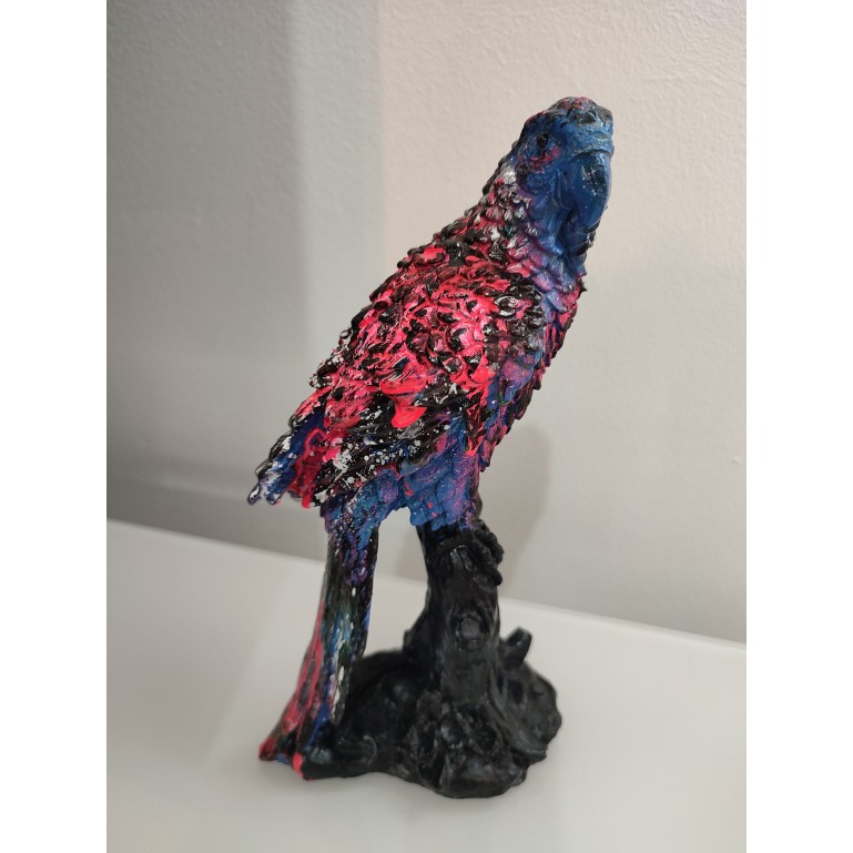 Sculpture contemporaine perroquet