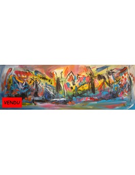 La fête des couleurs - tableau panoramique