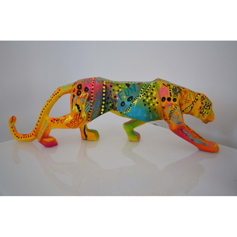 Sculpture de léopard pop art originale