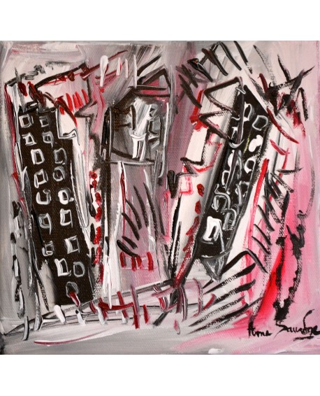 tableau gris noir blanc rouge