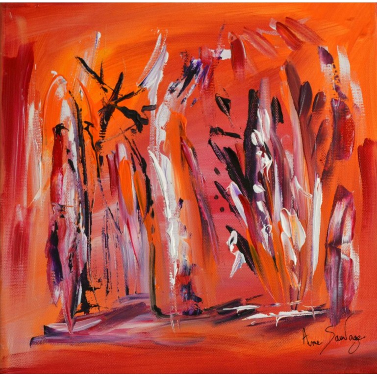 tableau abstrait Eruption de chantilly