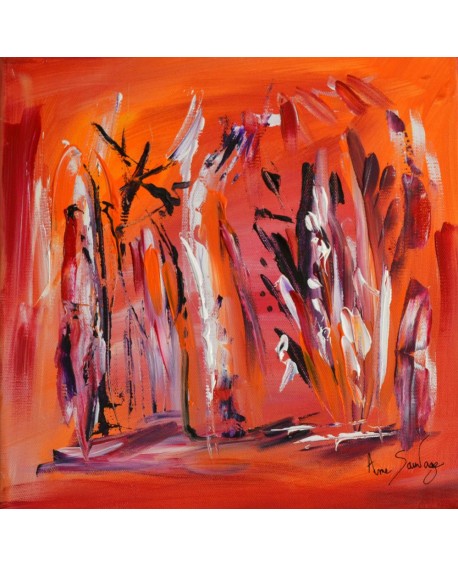 tableau abstrait Eruption de chantilly