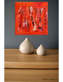 Tableau moderne rouge