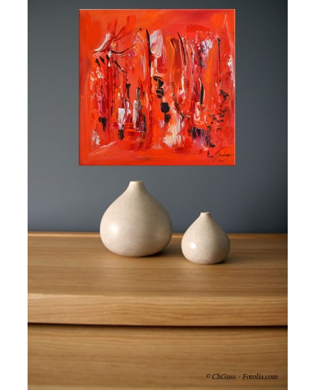 Tableau moderne rouge