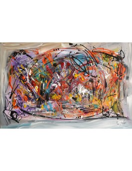 tableau moderne abstrait multicolore