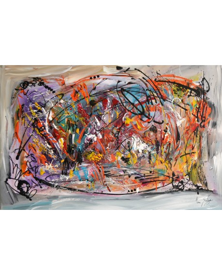 tableau moderne abstrait multicolore