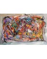 tableau moderne abstrait multicolore