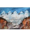 tableau moderne montagnes