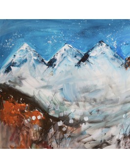 tableau moderne montagnes
