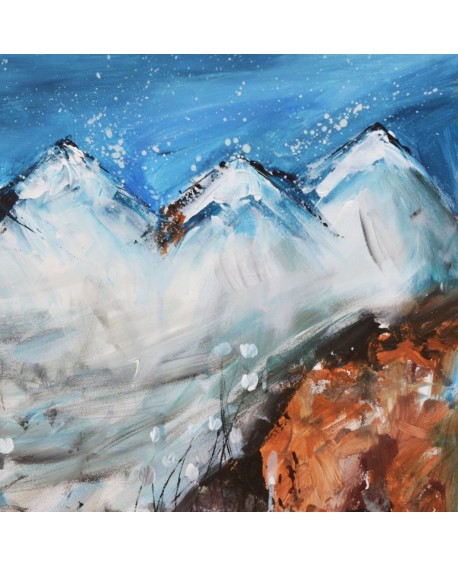 tableau moderne montagnes
