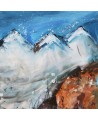 tableau moderne montagnes