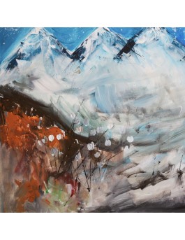tableau moderne montagnes