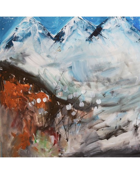 tableau moderne montagnes
