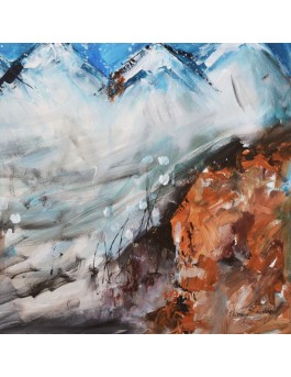 tableau moderne montagnes