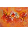 petit tableau abstrait orange