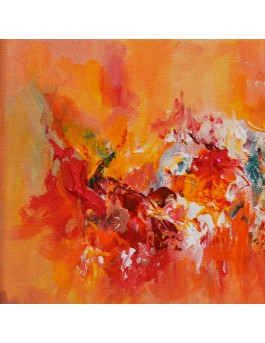 petit tableau abstrait orange