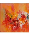 petit tableau abstrait orange
