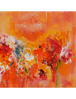 petit tableau abstrait orange