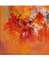 petit tableau abstrait orange
