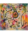 tableau peinture Snoopy patins à roulettes