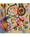 tableau peinture Snoopy patins à roulettes