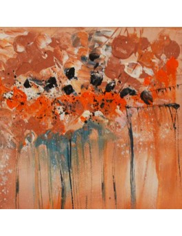tableau abstrait orange petit format