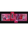 tableau quadriptyque rouge rose