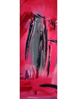tableau quadriptyque rouge rose violet