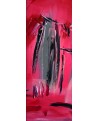 tableau quadriptyque rouge rose violet