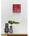 petit tableau abstrait rouge orange