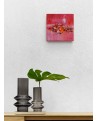 tableau moderne rouge orange