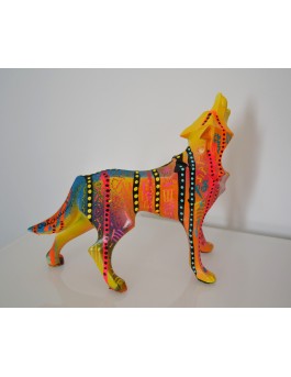 sculpture statue loup pop art