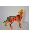 sculpture statue loup pop art
