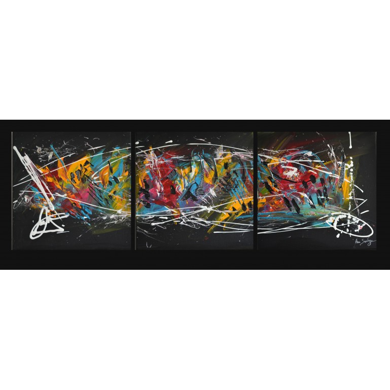 Quel masque ? Tableau design et flashy triptyque