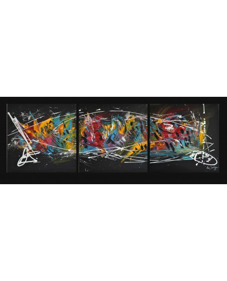 Quel masque ? Tableau design et flashy triptyque