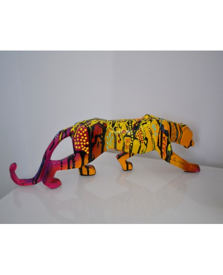 statue deco panthere pop art