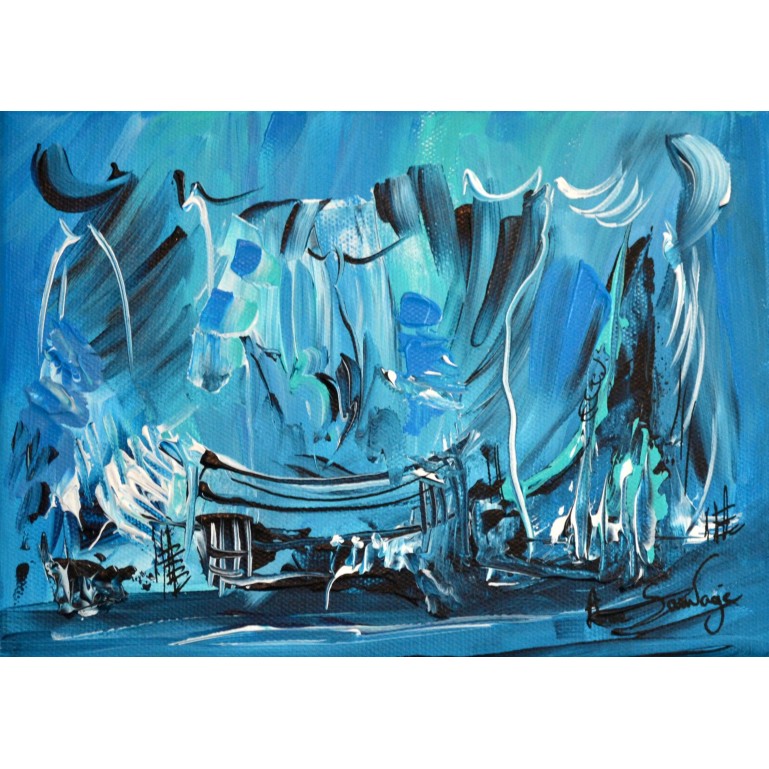 Le monde de l'eau - tableau bleu