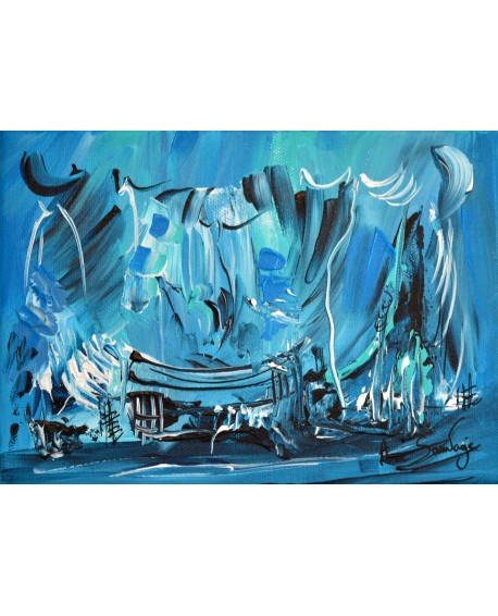 Le monde de l'eau - tableau bleu
