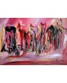 tableau abstrait rouge