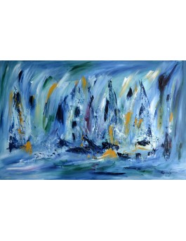 Belle énergie - tableau abstrait vert