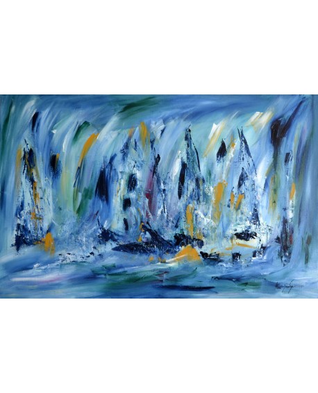 Belle énergie - tableau abstrait vert