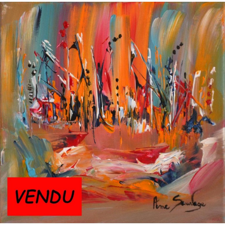 Tableau multicolore Le camp des indigènes