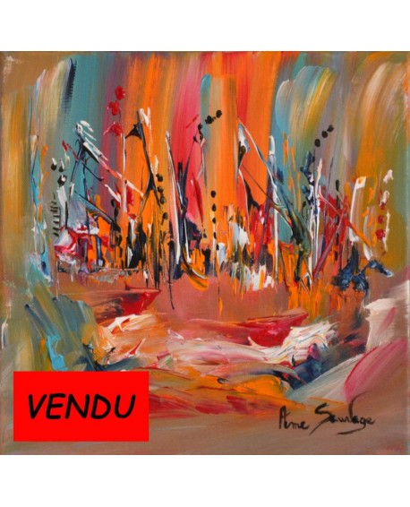 Tableau multicolore Le camp des indigènes
