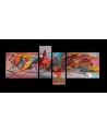 Une vie en couleurs - quadriptyque multicolore