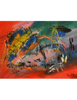 danse de couleurs - tableau design multicolore
