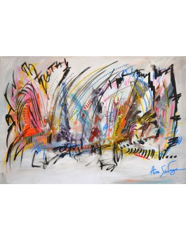 Plus vrai - tableau multicolore